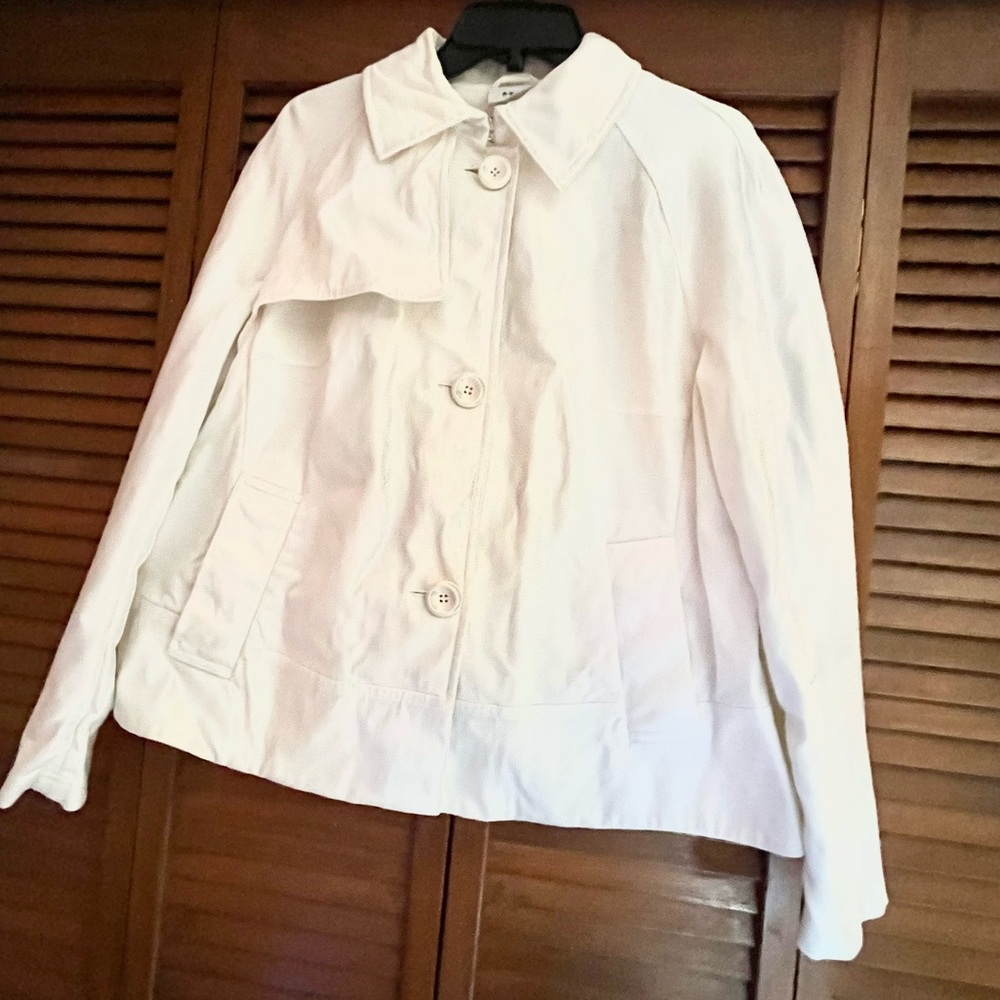 Akris Punto White Cropped Cotton Jacket